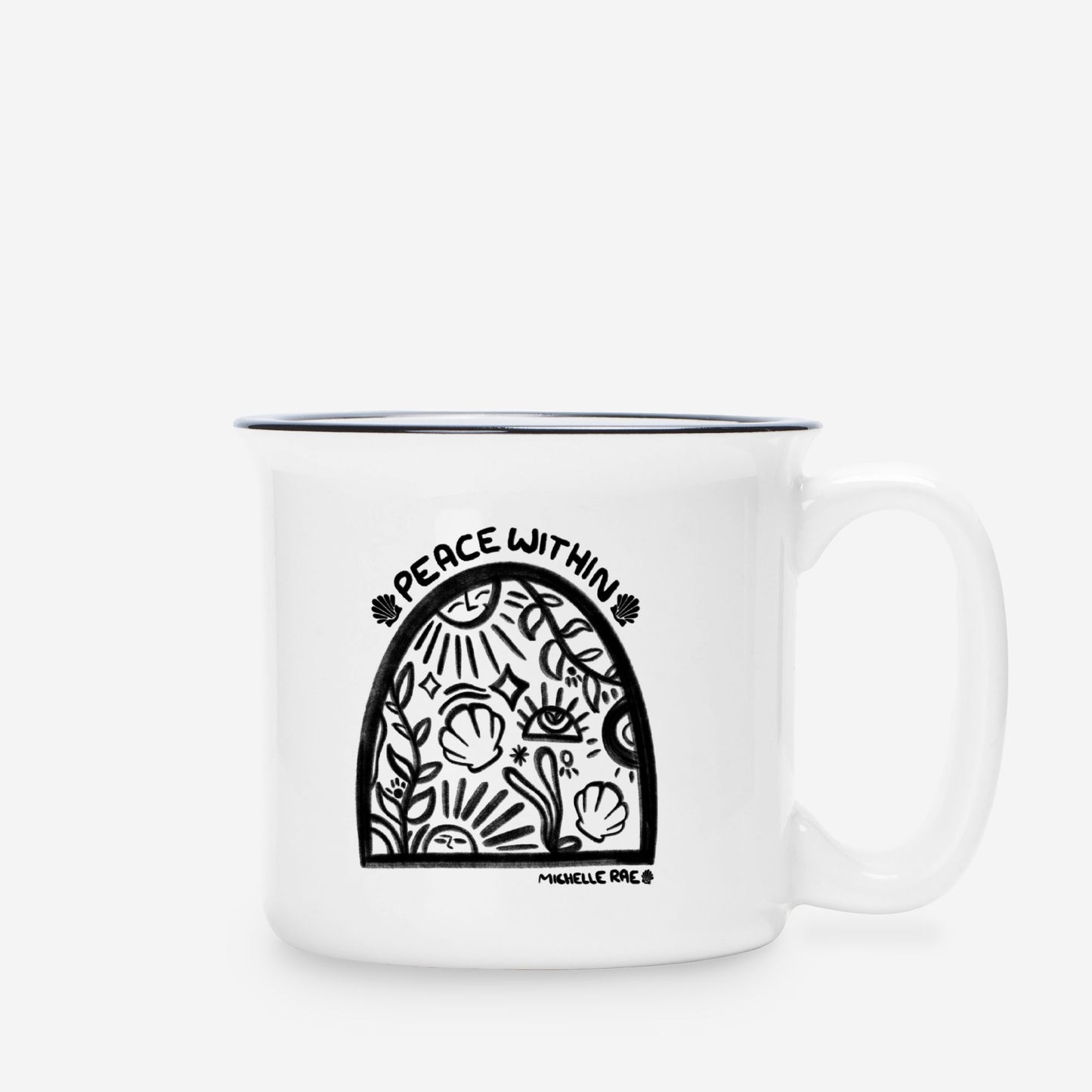Peace Within Ceramic Mug White 13oz