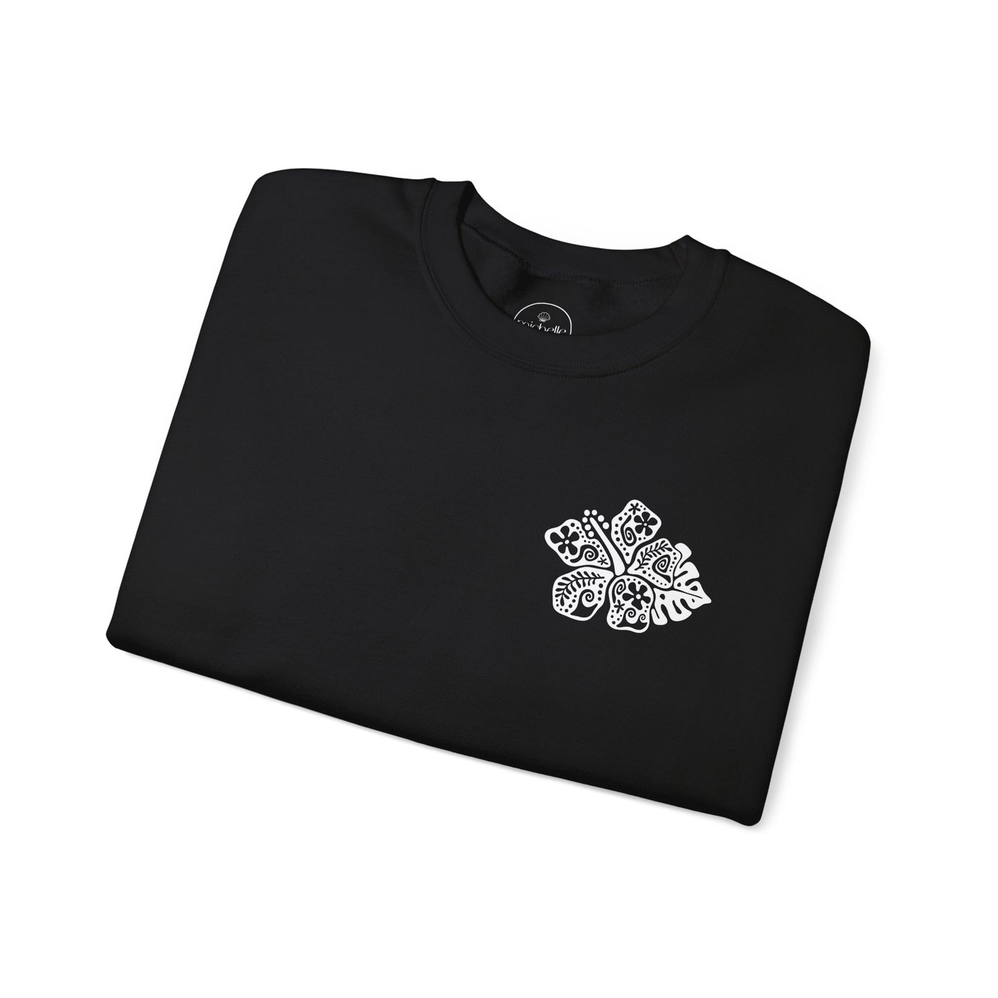 Hibiscus Ocean Child Black / Dark Heather Crewneck Sweatshirt