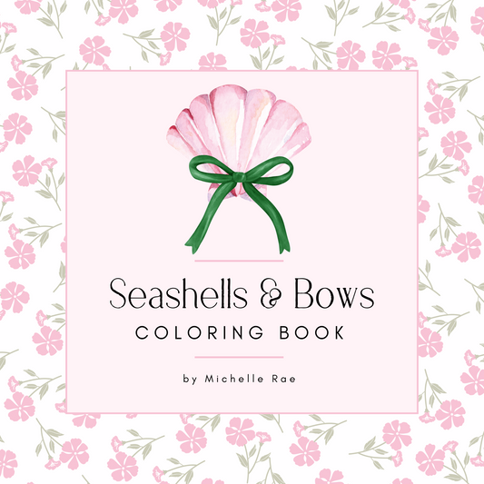 Seashells & Bows Coloring Book – Relaxing, Coastal & Stress-Relief Designs for Adults & Teens