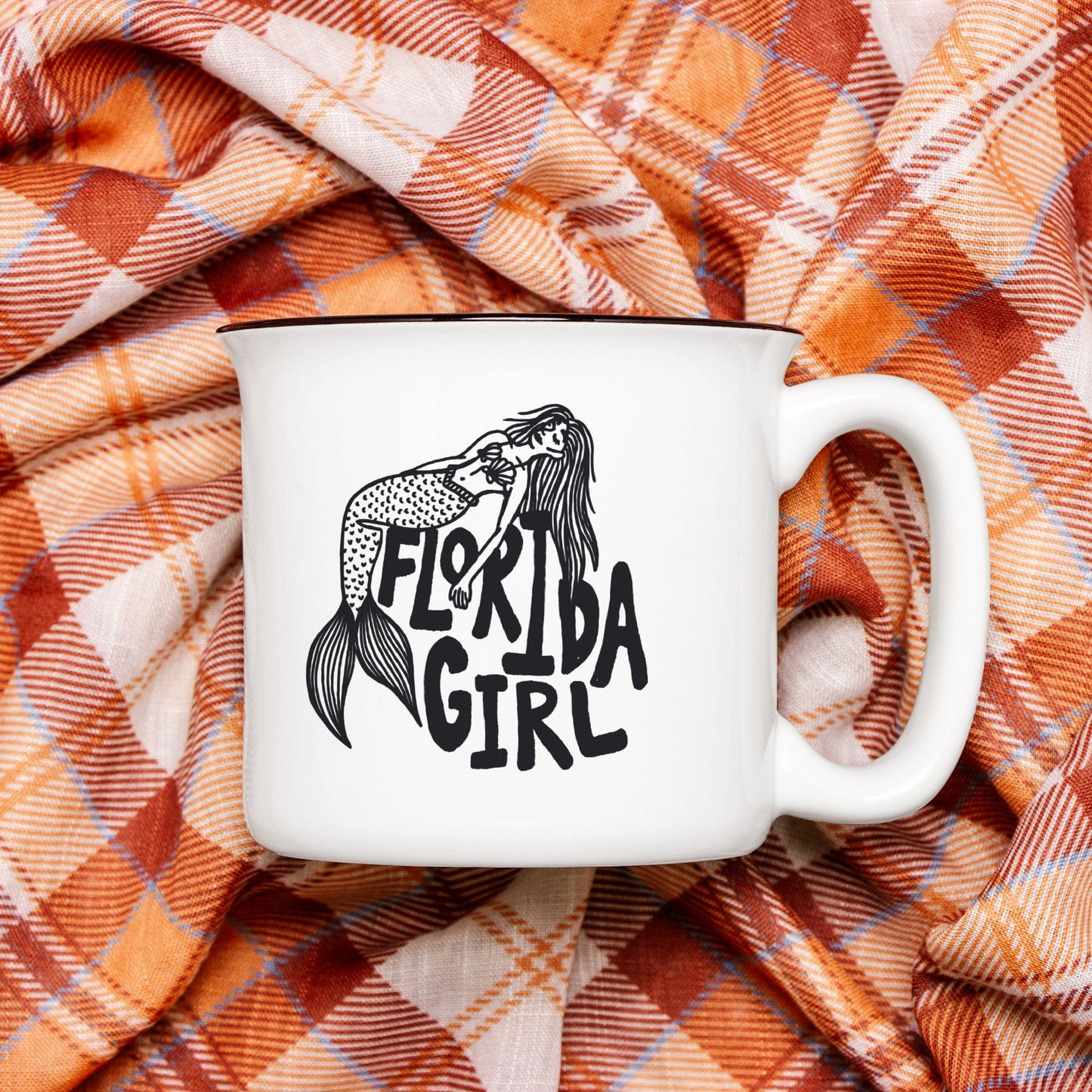 Florida Girl Ceramic Mug White 13oz