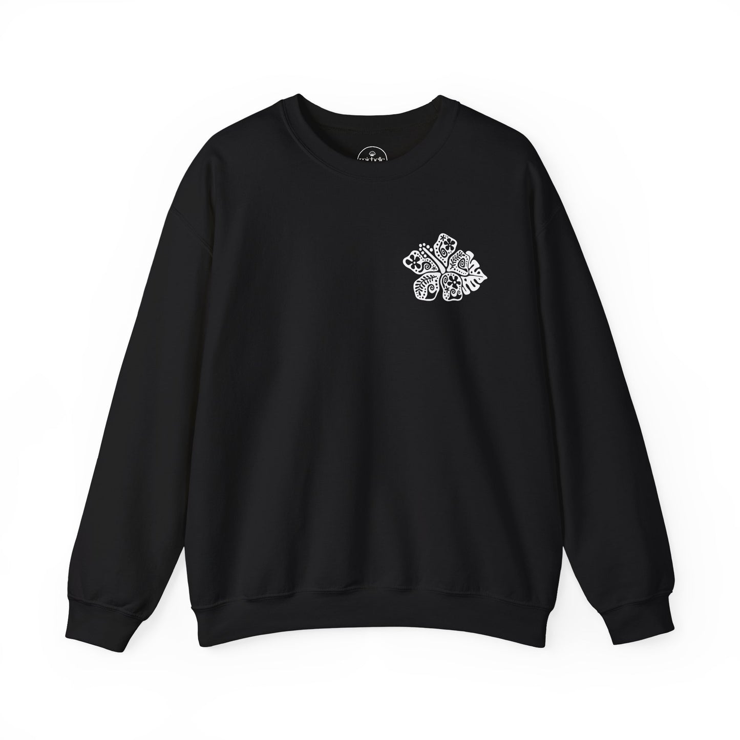 Hibiscus Ocean Child Black / Dark Heather Crewneck Sweatshirt