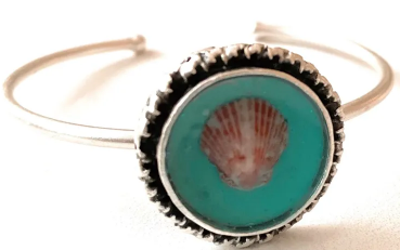 Turquoise Seashell Bangle