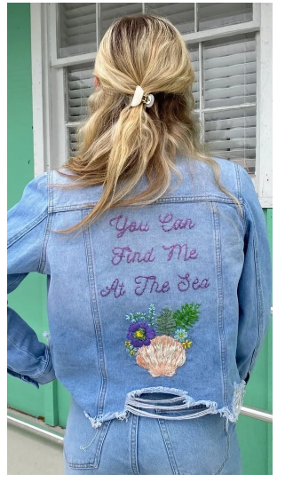 You Can Find Me At The Sea Denim Jacket