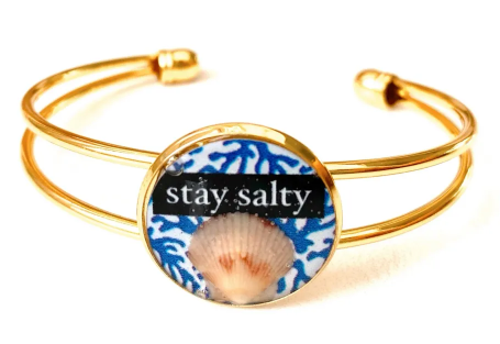 Stay Salty Seashell Bangle