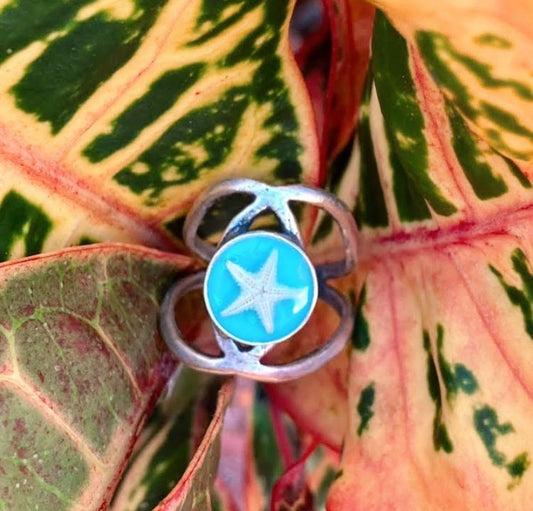 Turquoise Starfish Ring