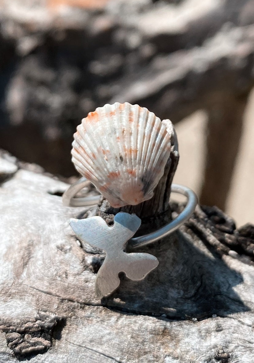 Salty Butterfly Seashell Ring
