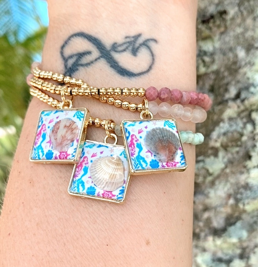 Salty Mermaid Seashell Bracelets – Coastal Stackable Beach Jewelry