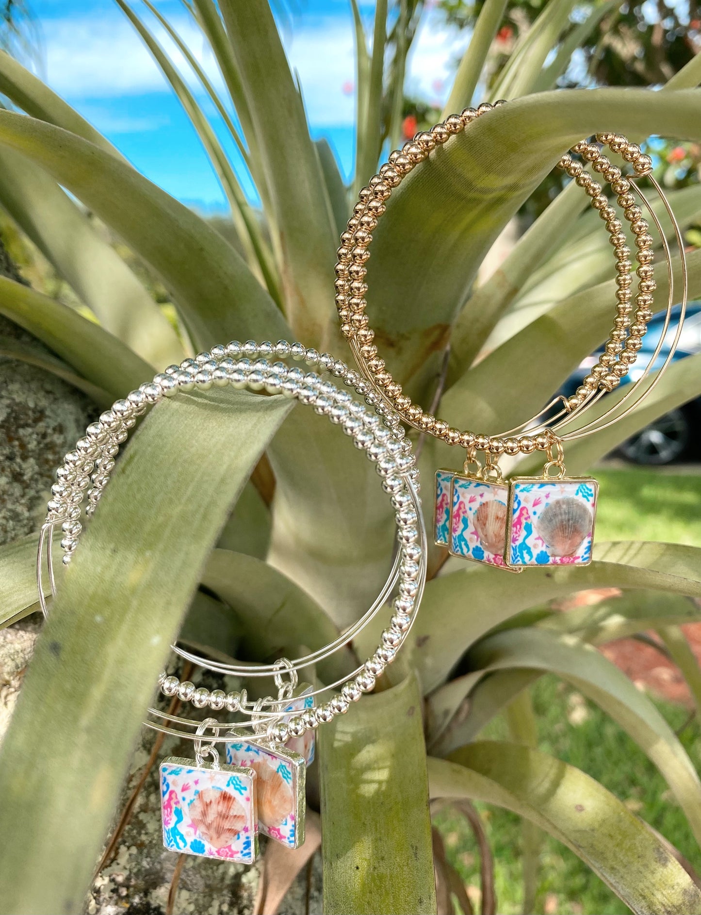 Salty Mermaid Seashell Bracelets – Coastal Stackable Beach Jewelry