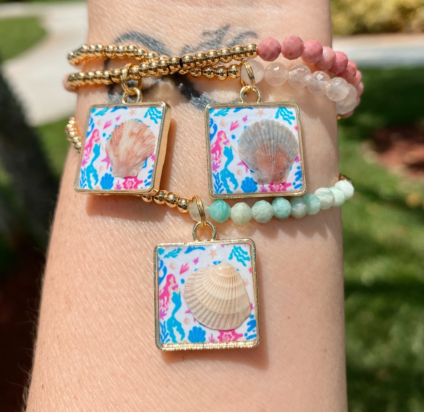Salty Mermaid Seashell Bracelets – Coastal Stackable Beach Jewelry