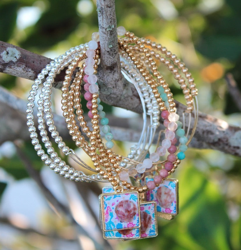 Salty Mermaid Seashell Bracelets – Coastal Stackable Beach Jewelry