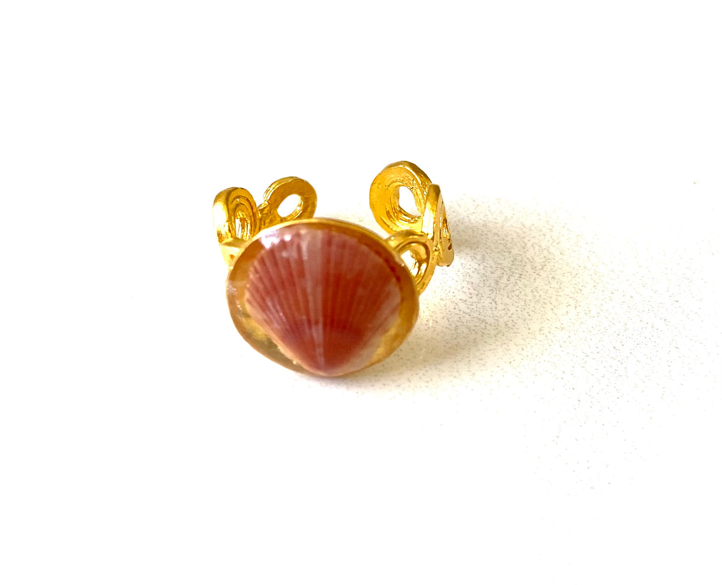 Ember Tide Seashell Ring