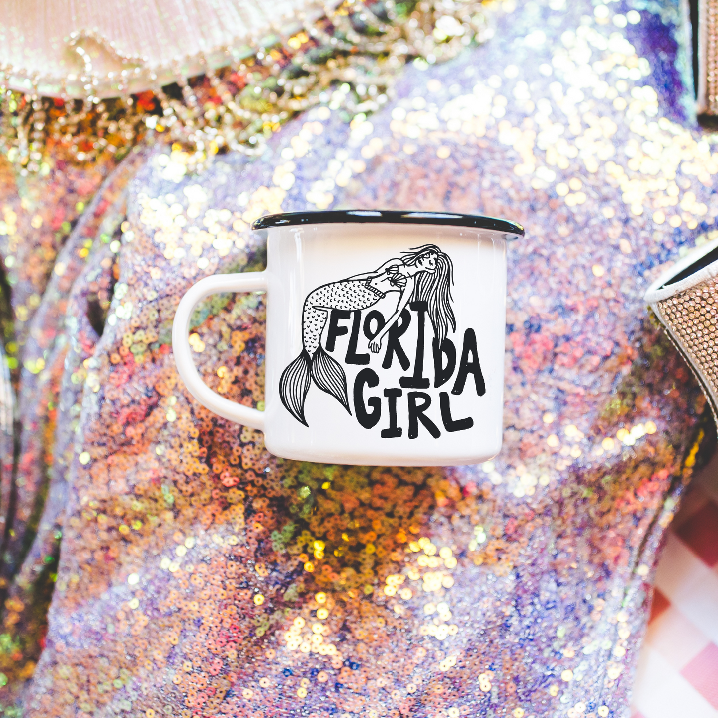 Florida Girl Ceramic Mug White 13oz