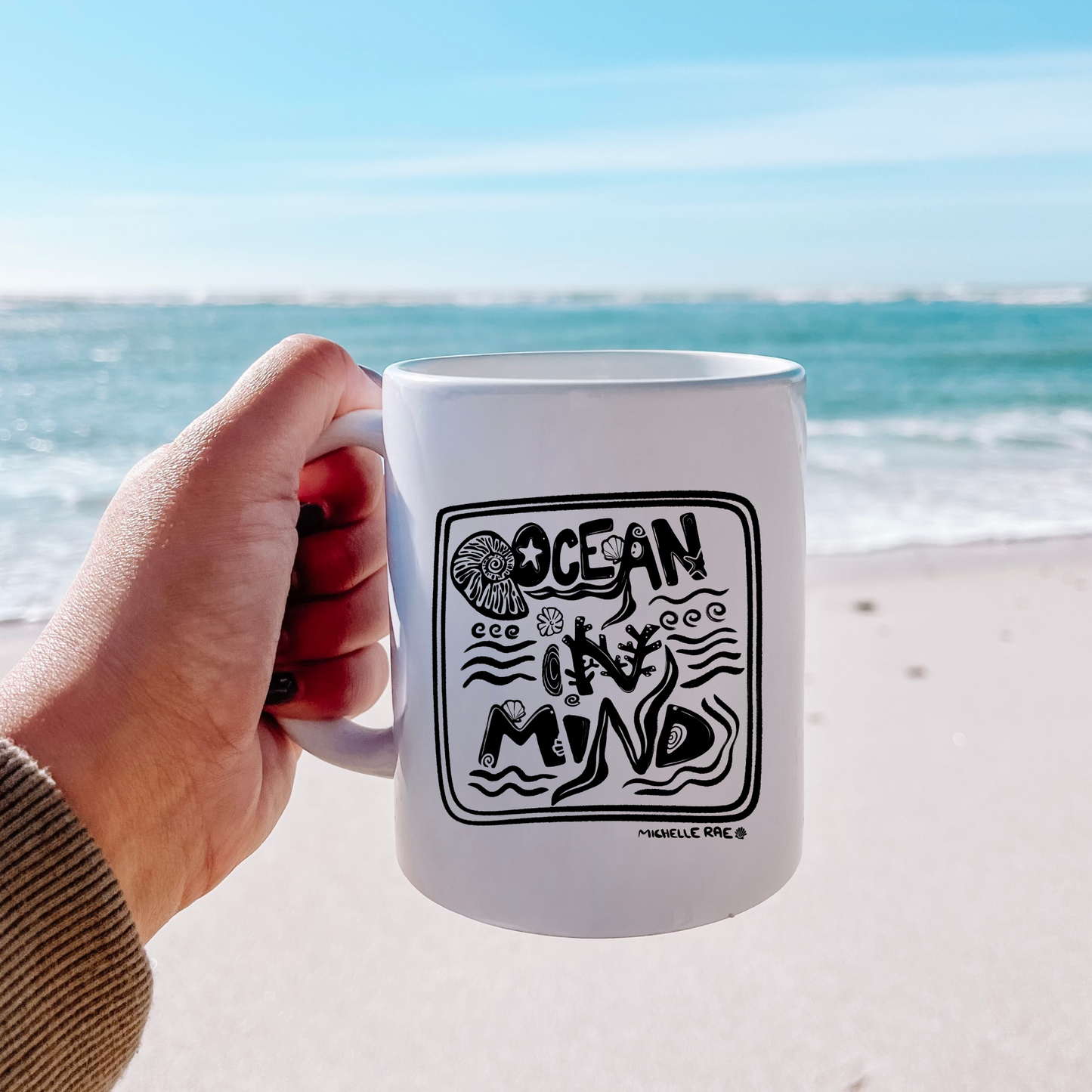 Ocean On Mind Ceramic Mug Deluxe 15oz.