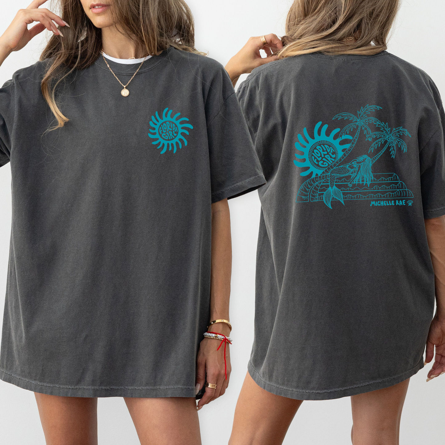 Florida Girl Mermaid Pepper Tee