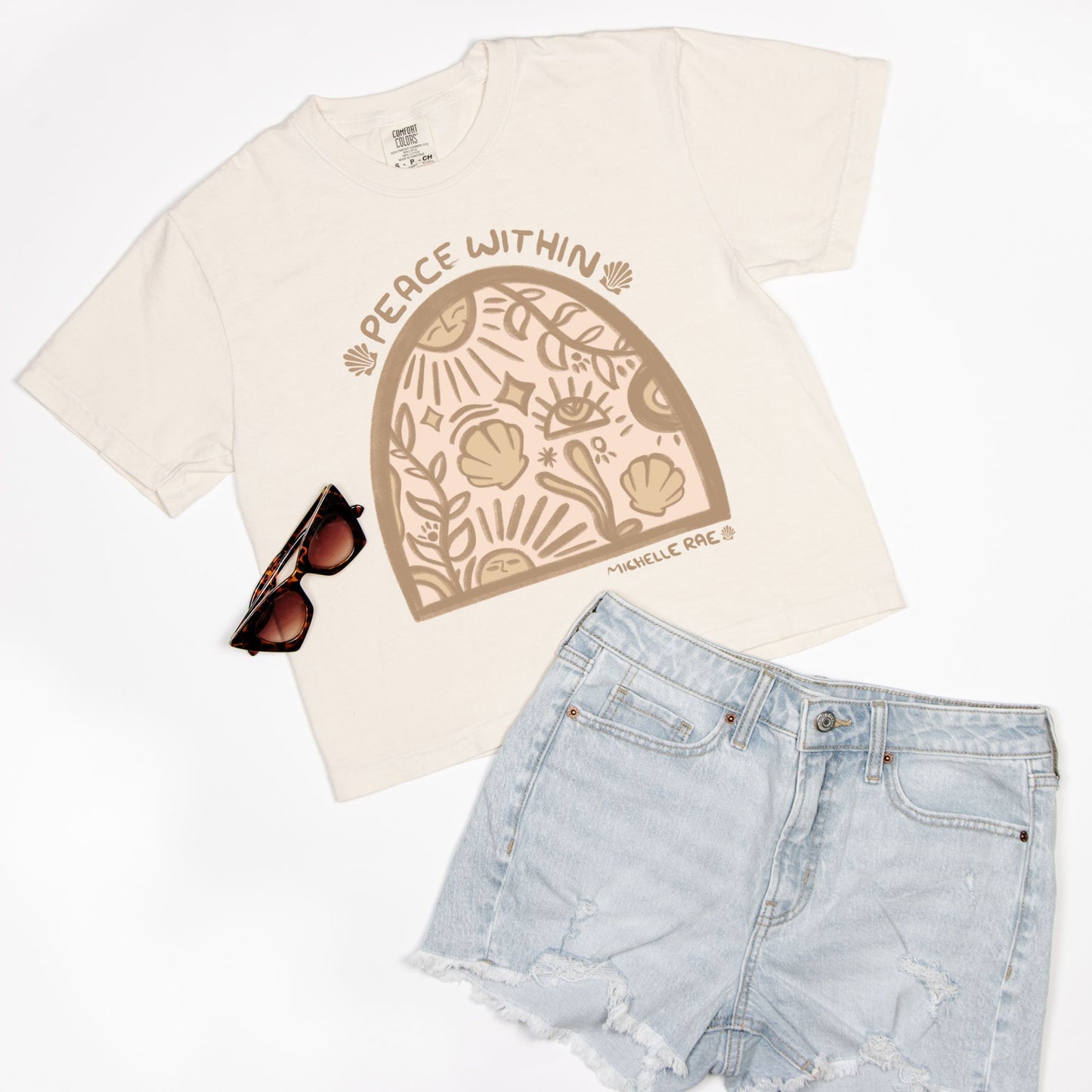 Peace Within Ivory Boxy Tee