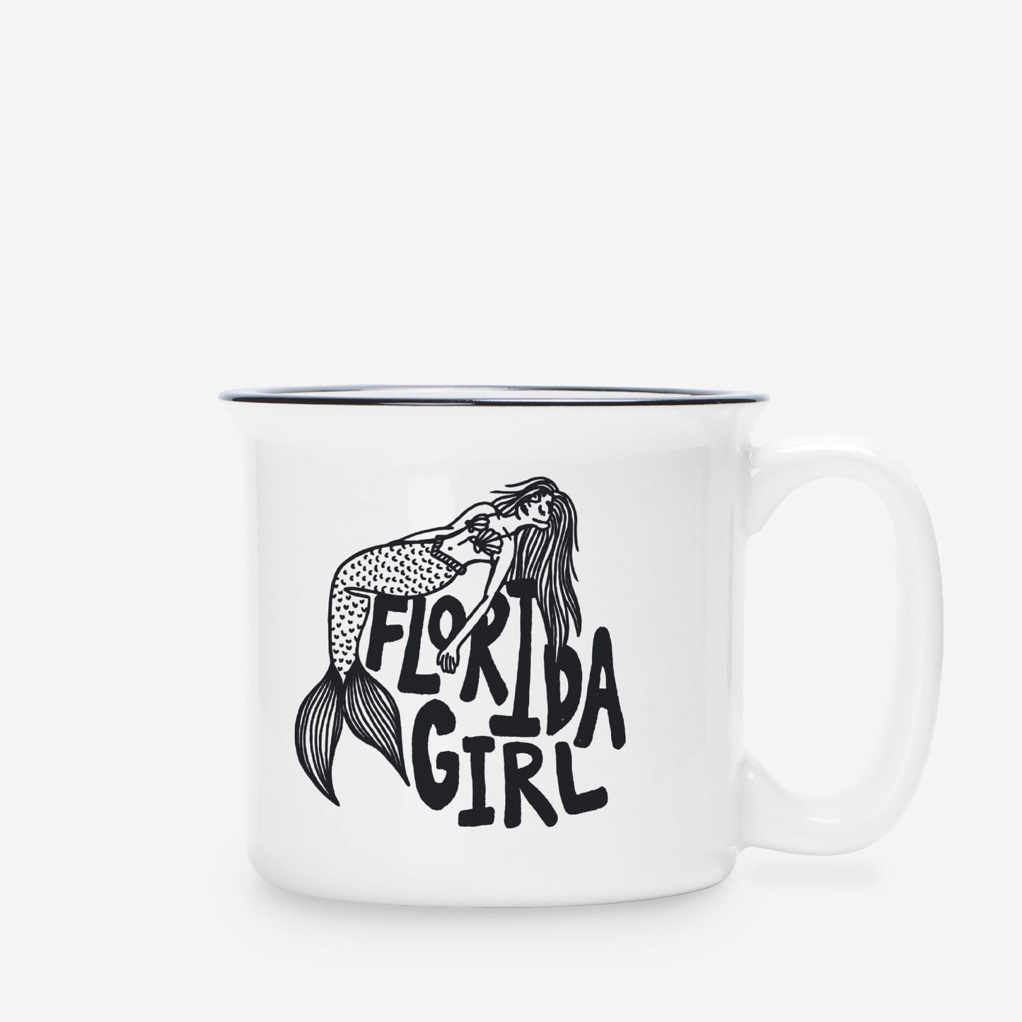 Florida Girl Ceramic Mug White 13oz