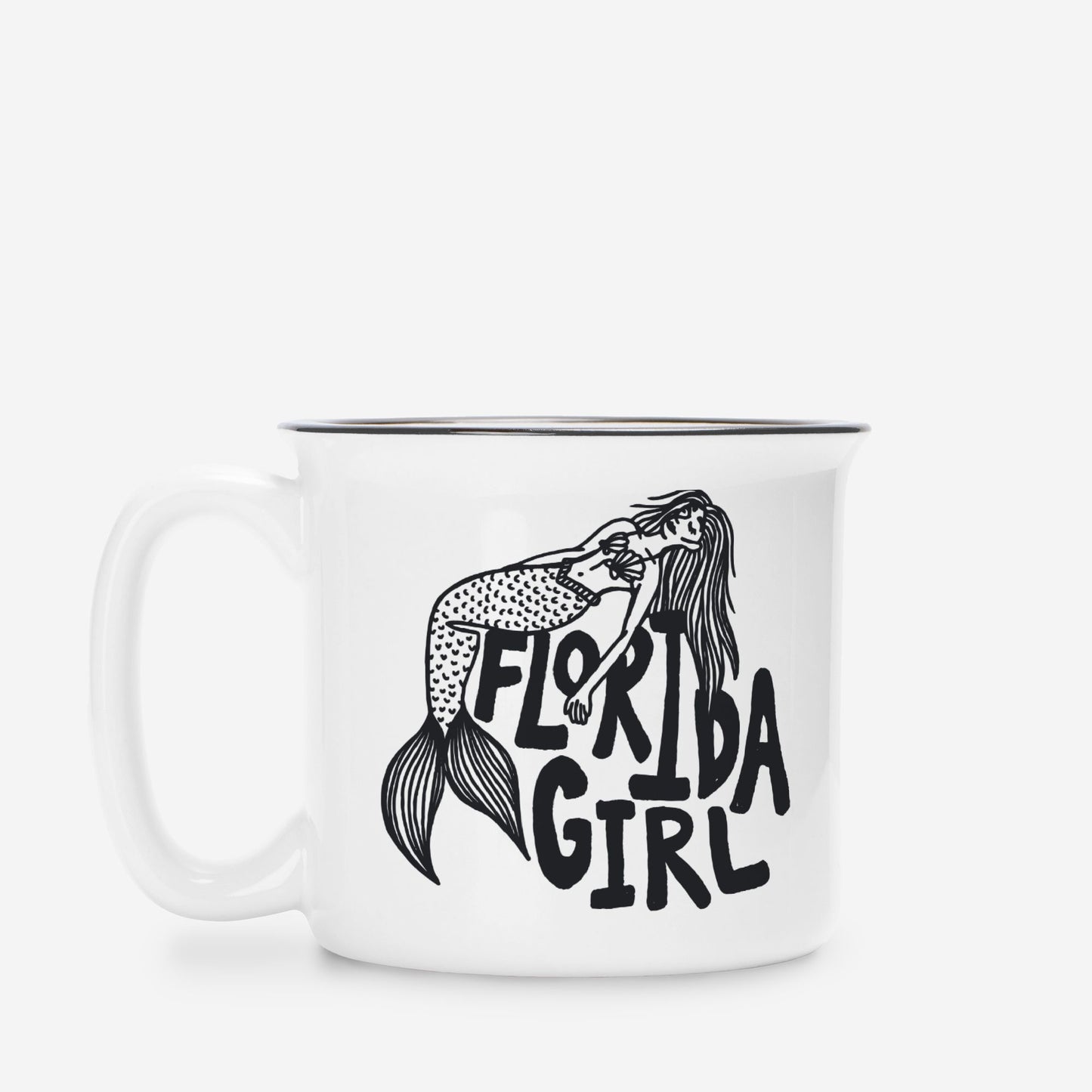 Florida Girl Ceramic Mug White 13oz
