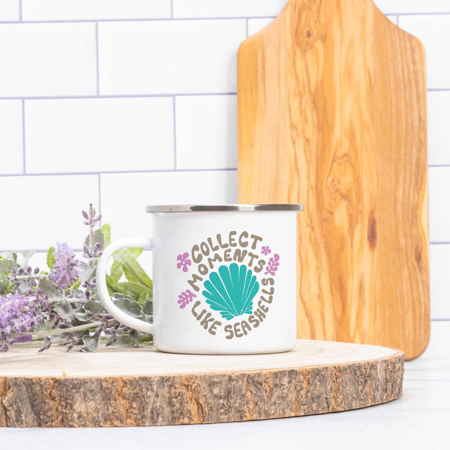 Collect Moments Like Seashells Metal Mug 10 oz.