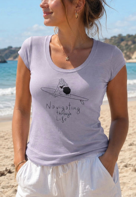 Navigating Through Life Lavender Bodycon Tee