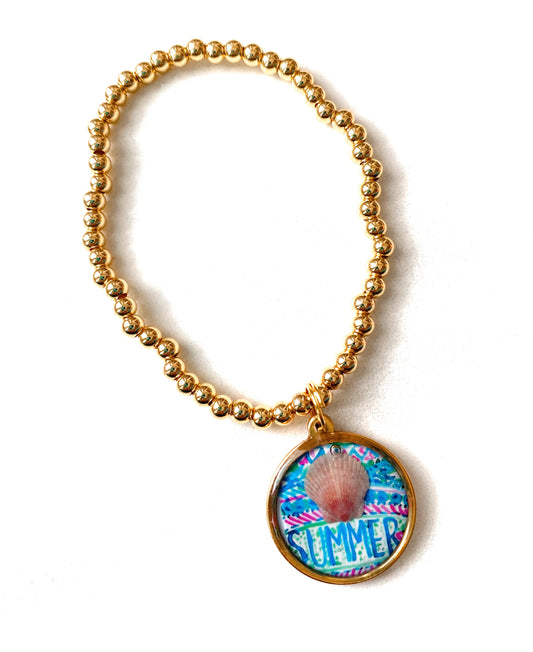 Love Lilly Seashell Beaded Bracelet