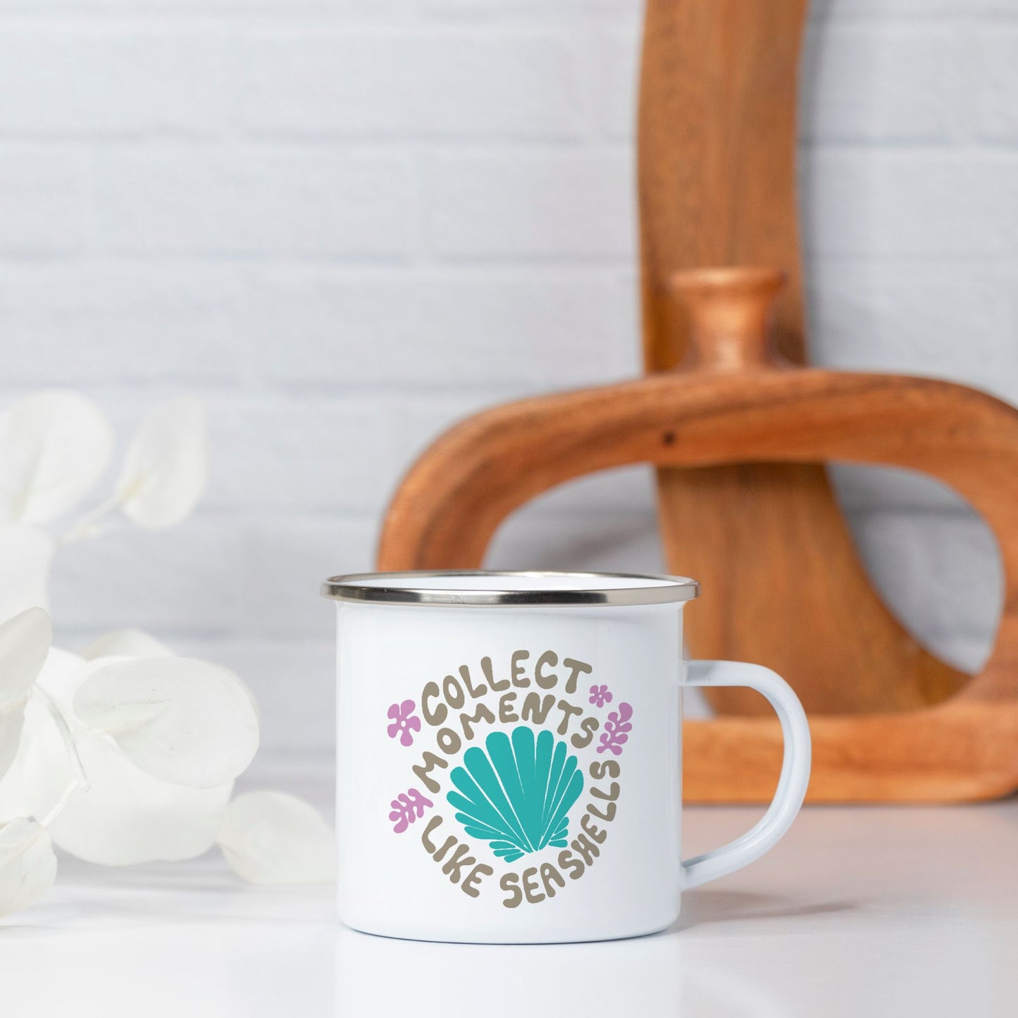 Collect Moments Like Seashells Metal Mug 10 oz.