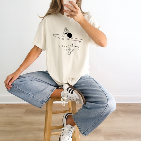 Navigating Through Life Ivory Tee