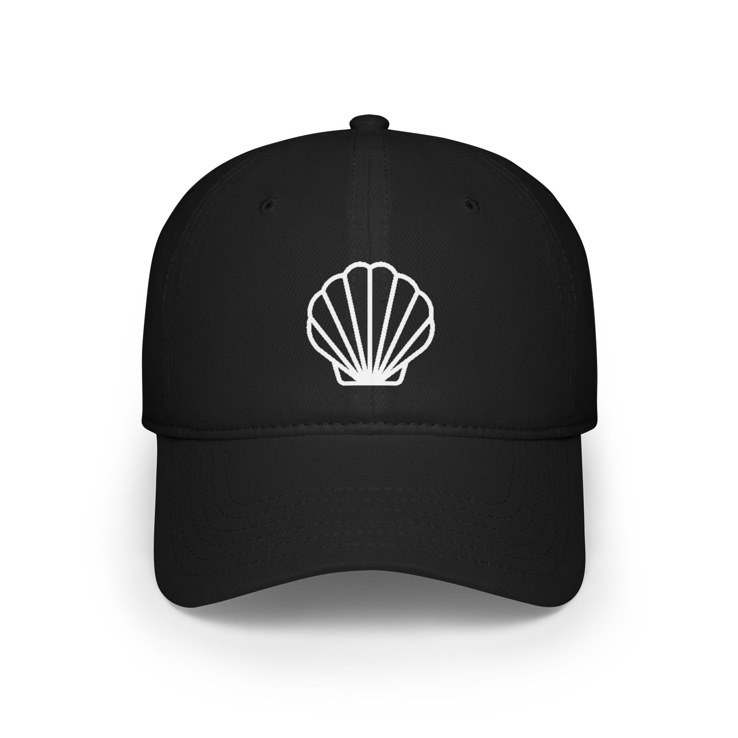 Seashell Black Baseball Cap