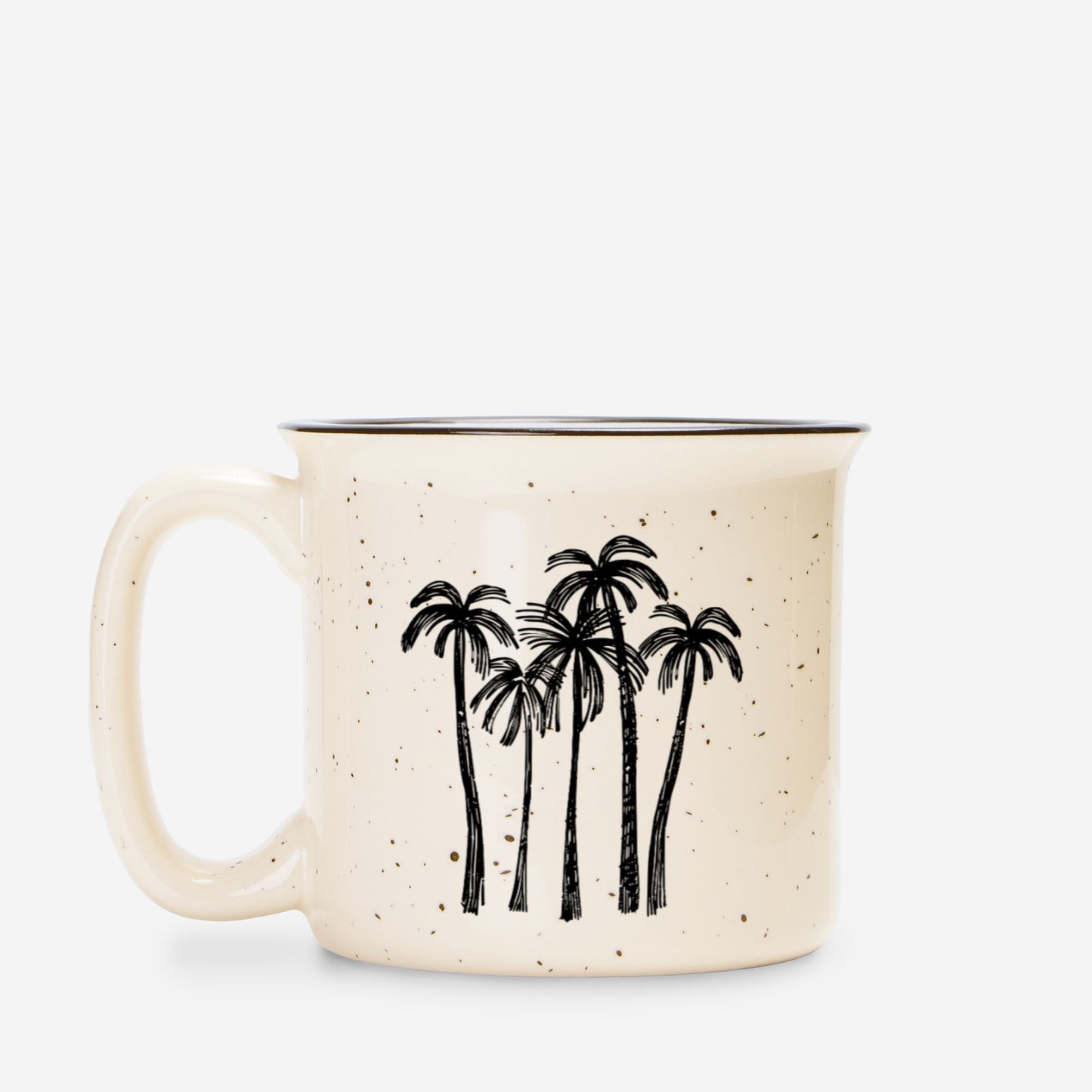 Palms Ceramic Mug Speckled Cream 13oz