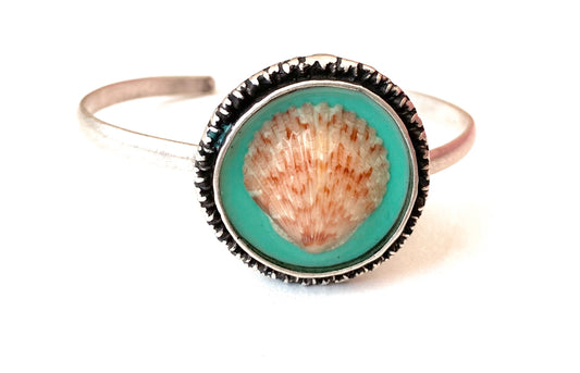 Turquoise Seashell Bangle