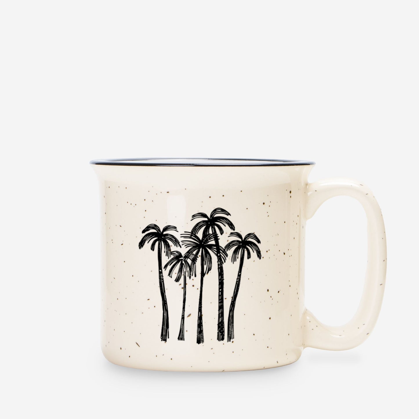 Palms Ceramic Mug Speckled Cream 13oz