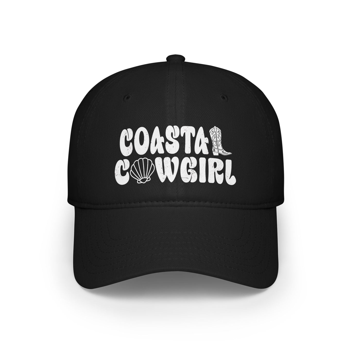 Coastal Cowgirl Black Baseball Cap