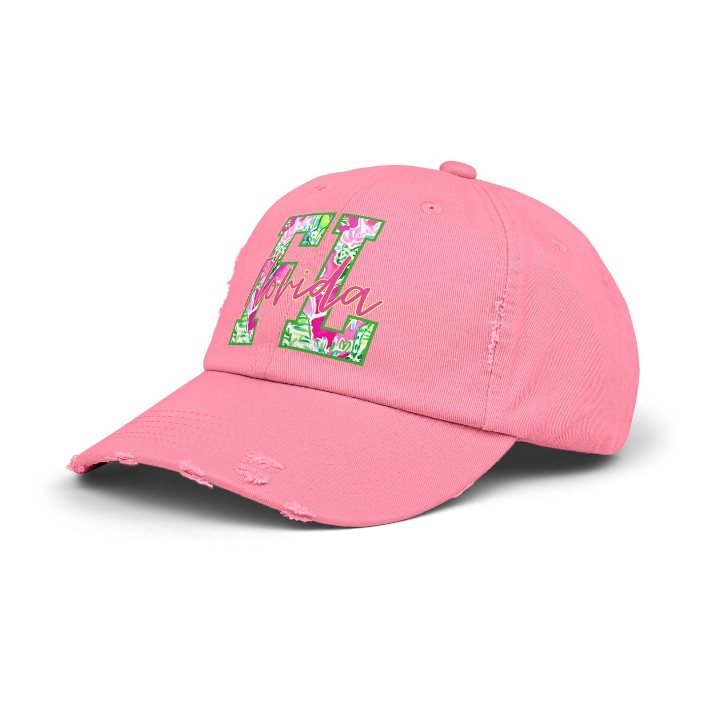 Lilly FL Pink Distressed Cap