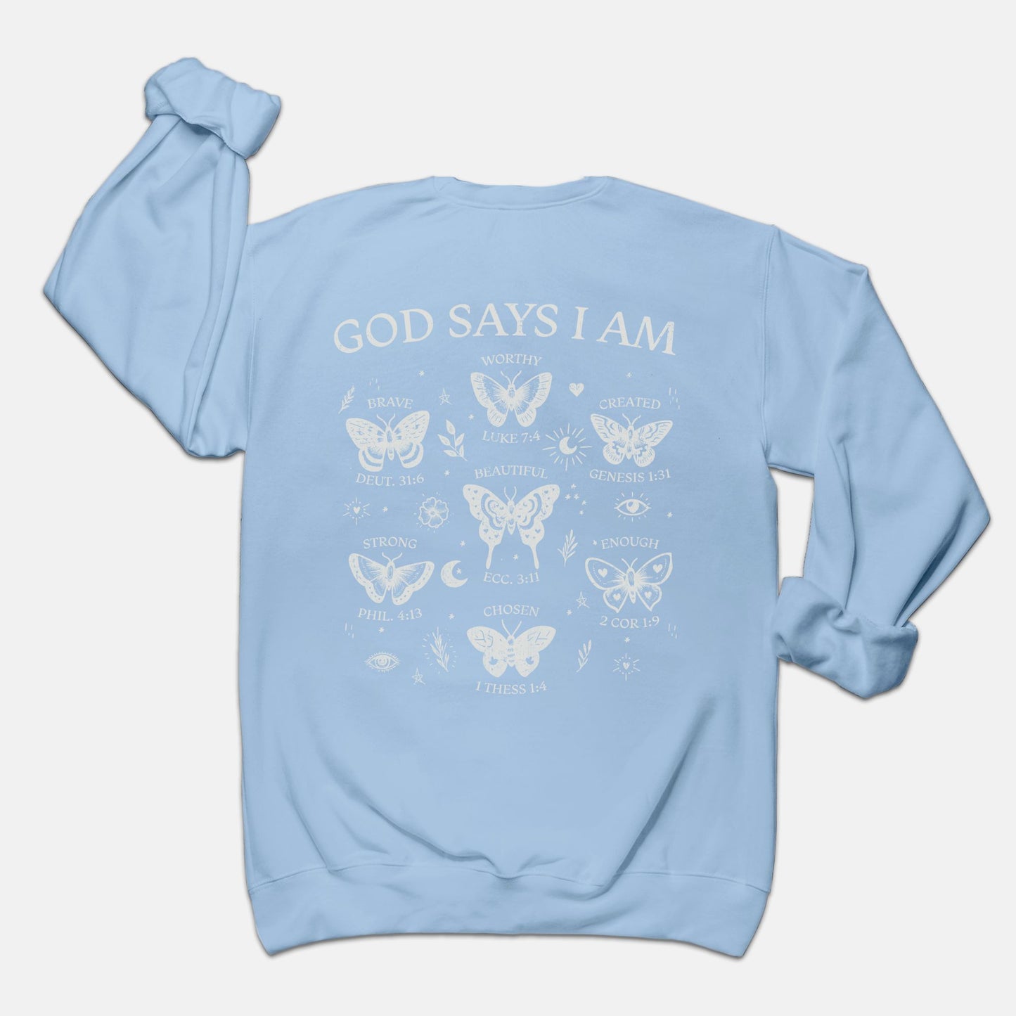 God Says I Am Black or Light Blue Crewneck Sweatshirt