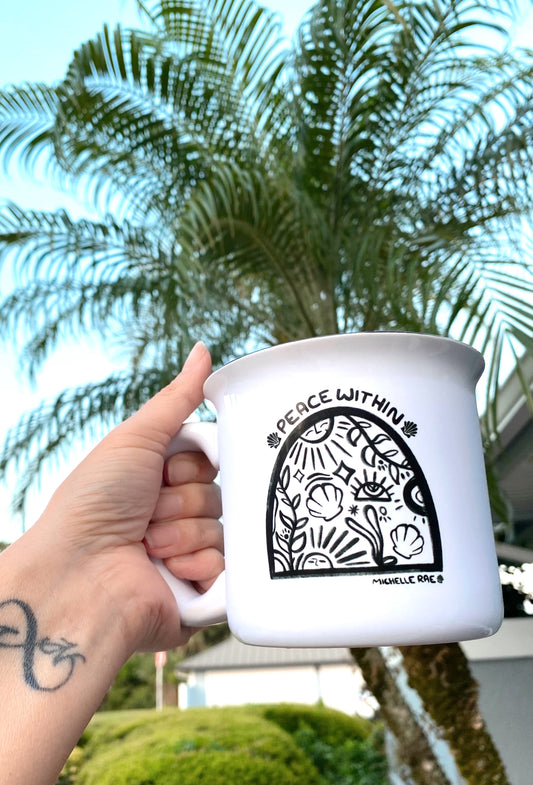 Peace Within Ceramic Mug White 13oz