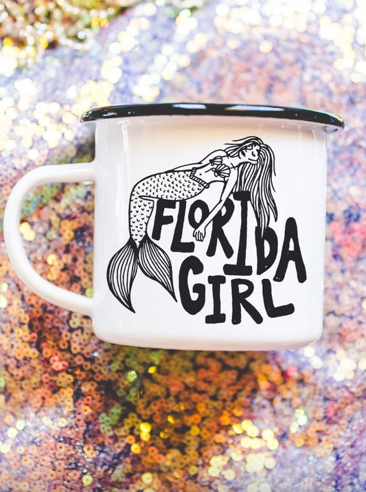 Florida Girl Ceramic Mug White 13oz