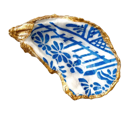 Blue and White Oyster Ring Dish