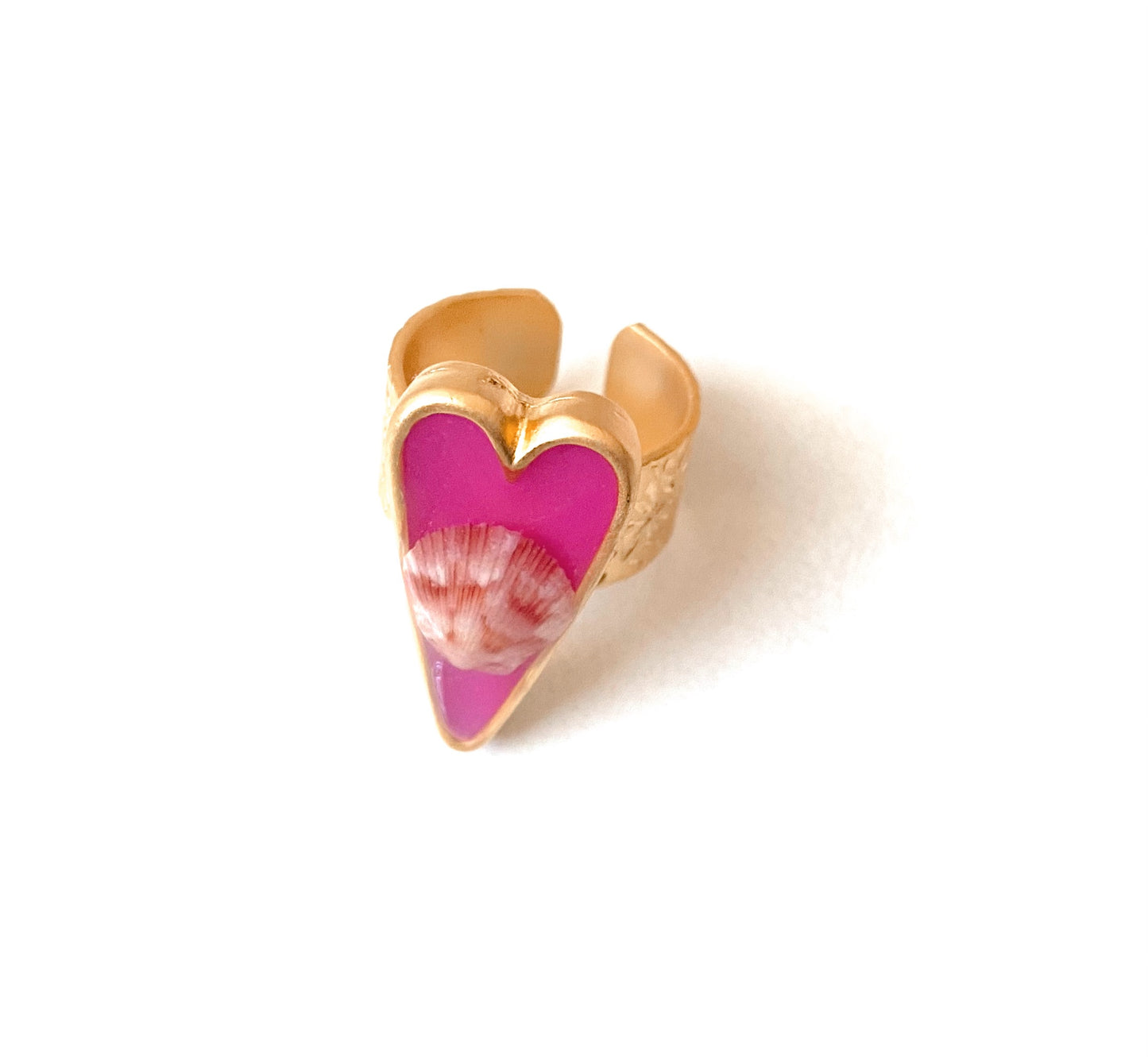 Lover Seashell Ring | Hot Pink