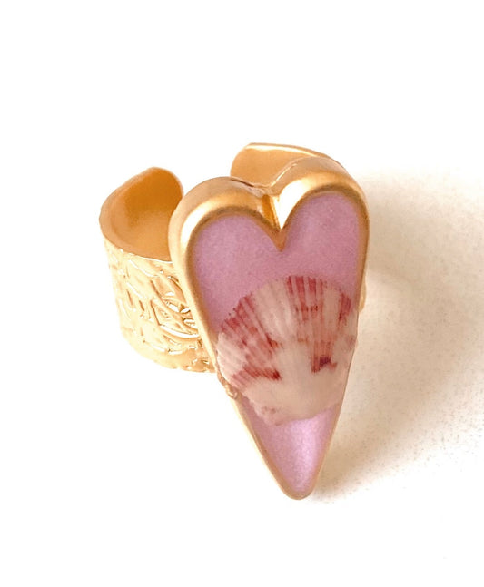 Lover Seashell Ring | Light Pink