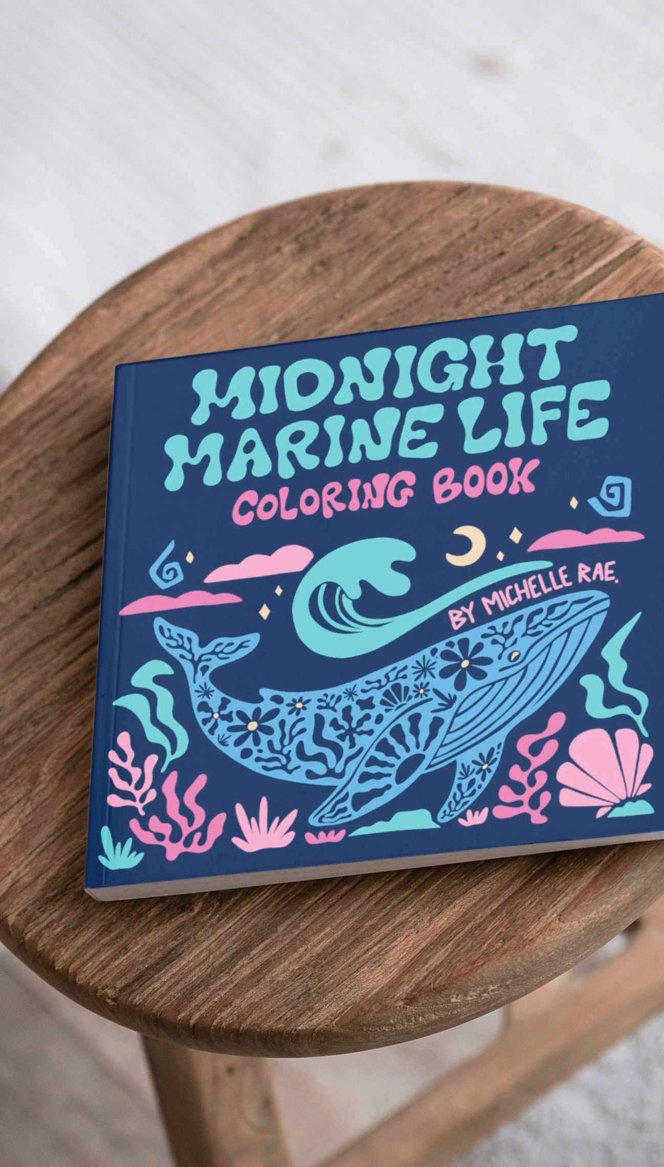 Midnight Marine Life Coloring Book – Starry Sea Life Designs for Relaxation, Creativity & Stress Relief (For Adults, Teens & Kids)