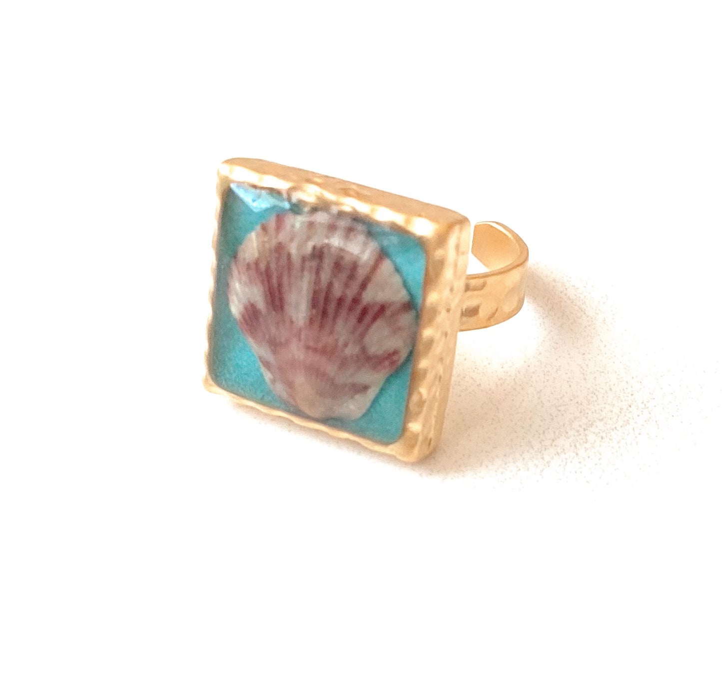 Low Tide Seashell Ring | Turquoise