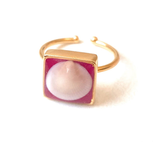 Luna Seashell Ring | Fusia