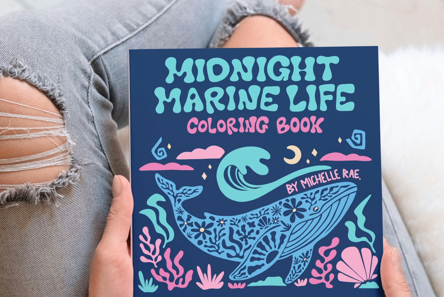 Midnight Marine Life Coloring Book – Starry Sea Life Designs for Relaxation, Creativity & Stress Relief (For Adults, Teens & Kids)