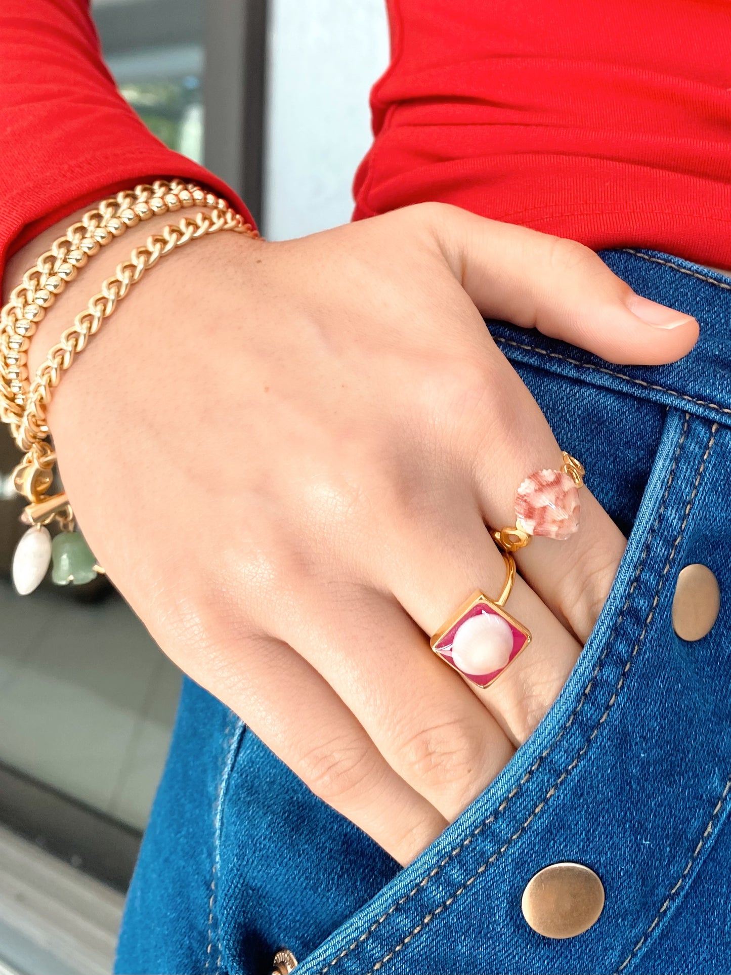 Heart to Heart Seashell Ring