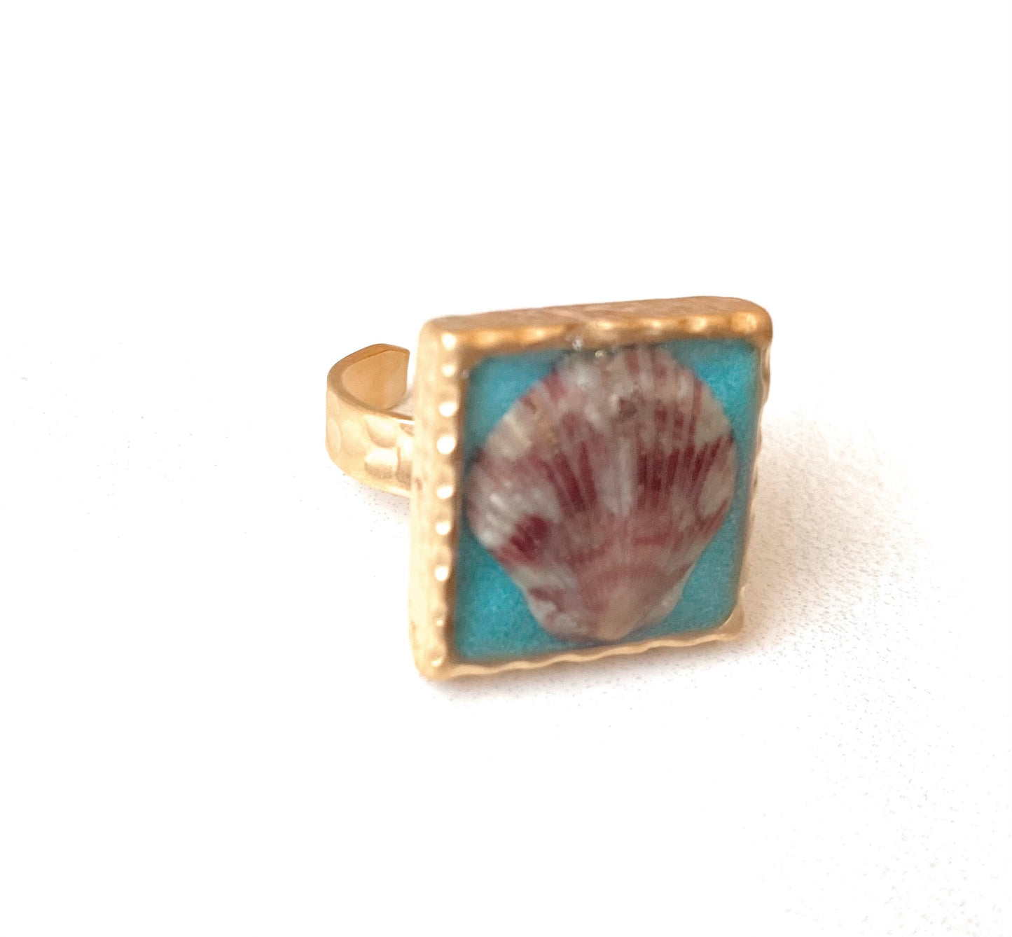 Low Tide Seashell Ring | Turquoise