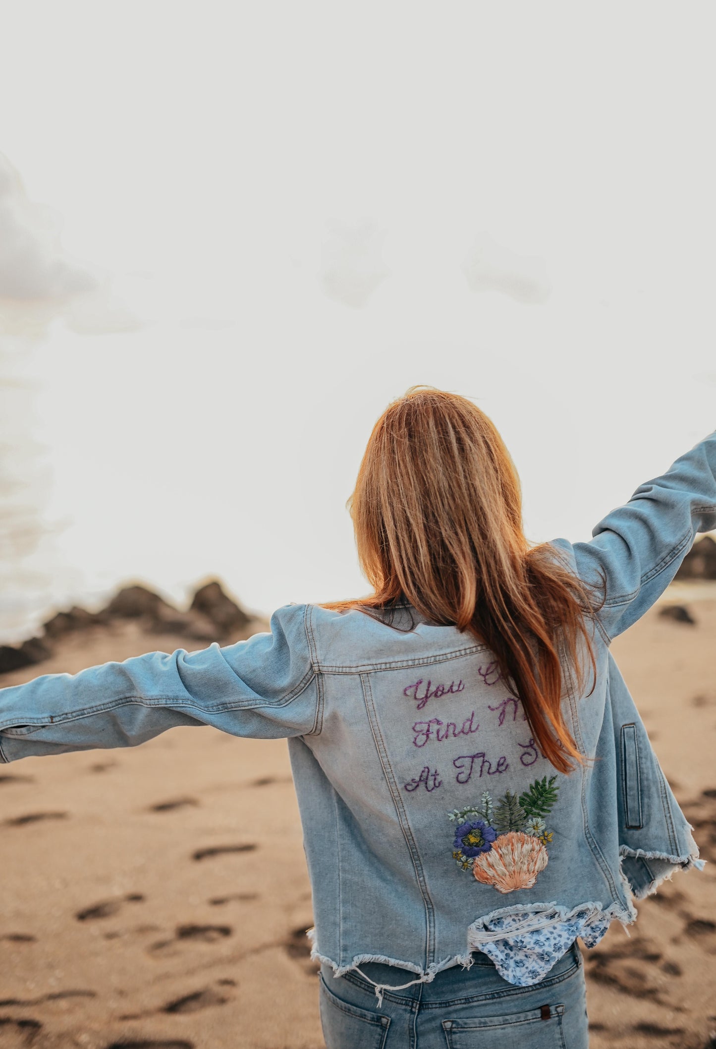 You Can Find Me At The Sea Denim Jacket