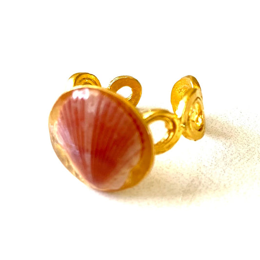 Ember Tide Seashell Ring