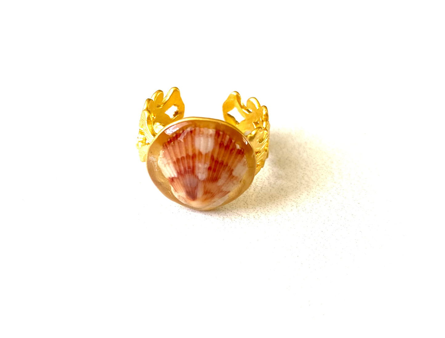 Golden Hour Seashell Ring