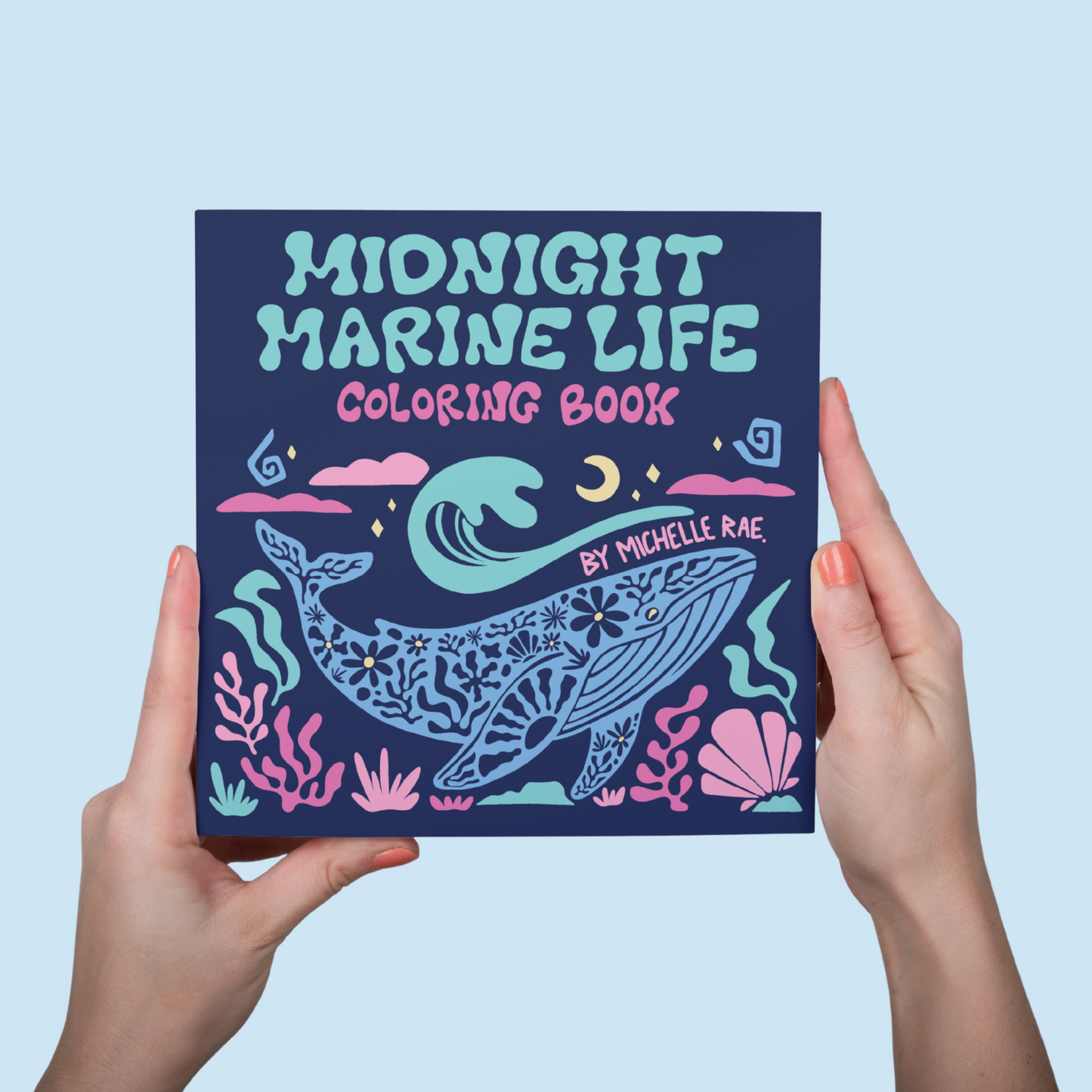 Midnight Marine Life Coloring Book – Starry Sea Life Designs for Relaxation, Creativity & Stress Relief (For Adults, Teens & Kids)