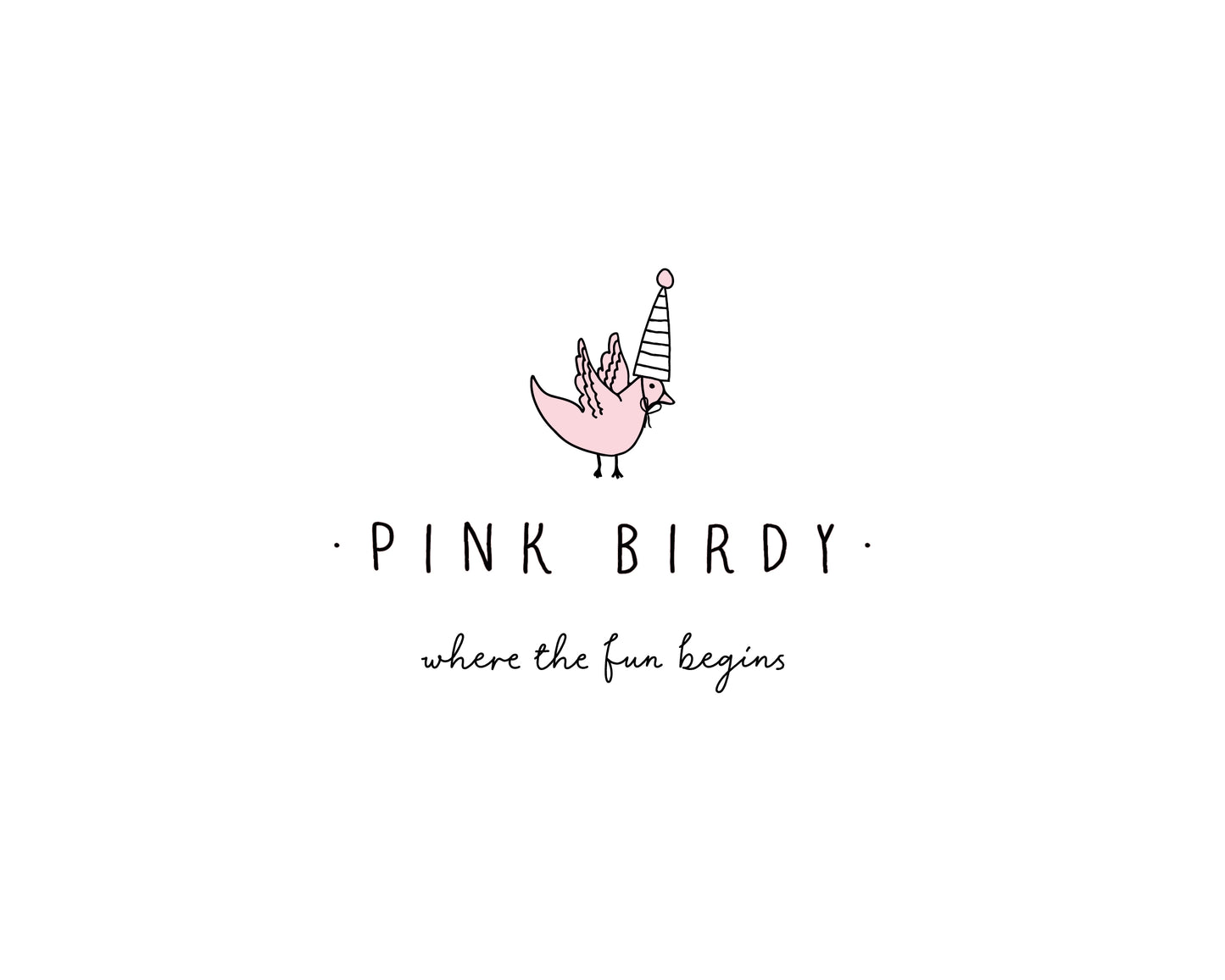 Pink Birdy ~ Birthday Toast Invite Template 5" X 7"