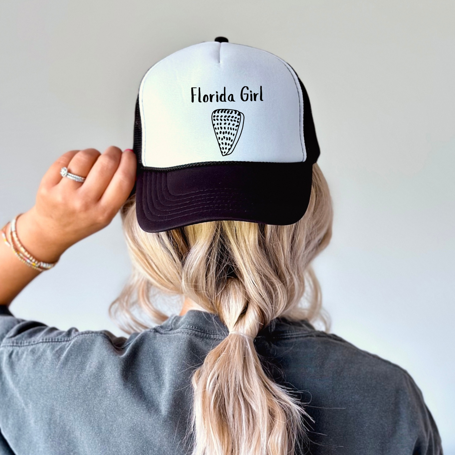 Florida Girl Cone Shell Trucker Hat